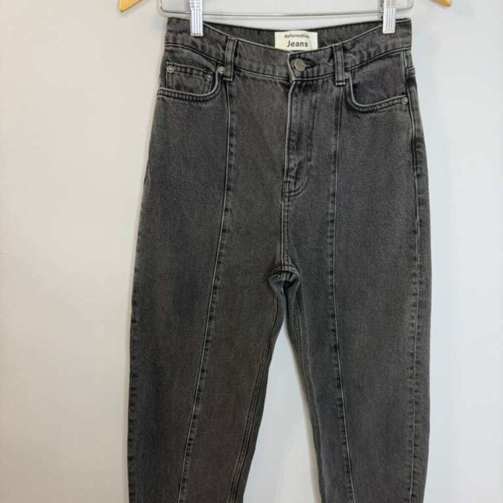 Reformation Baggy Barrel Leg Jeans Charcoal Black Women’s 25